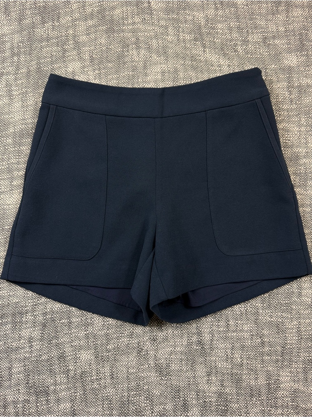 MARIE OLIVER mia shorts sz 0 Navy blue high rise wide leg trouser dressy 3.5”